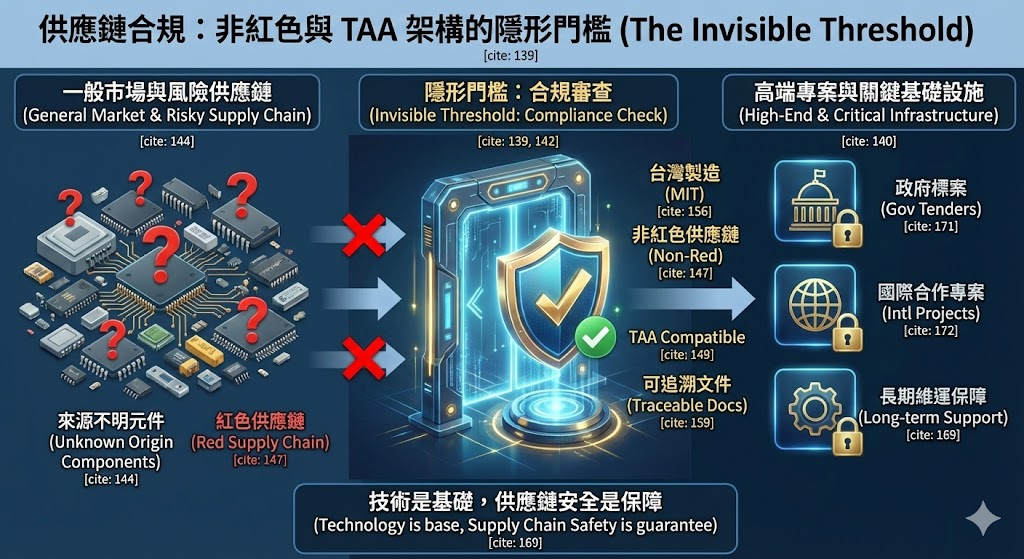 非紅色供應鏈與 TAA Compatible 架構：高端專案的隱形門檻