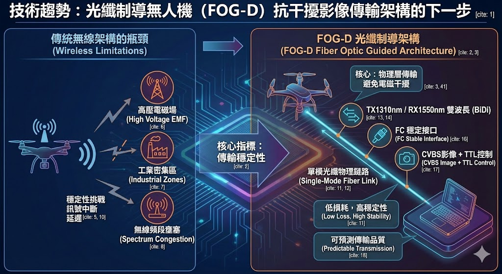 光纖制導無人機（FOG-D）技術趨勢：抗干擾影像傳輸架構的下一步