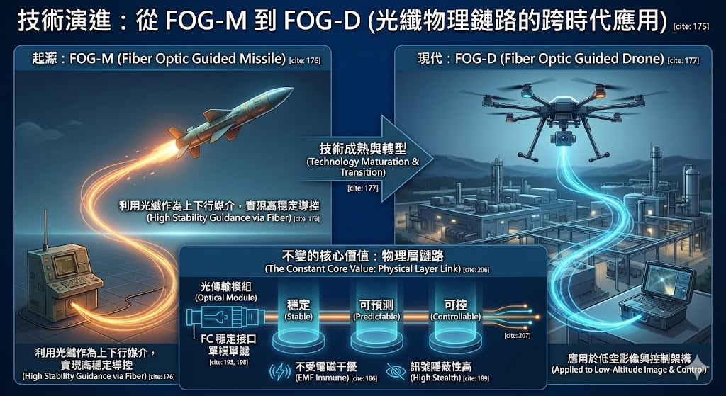 從 FOG-M 到 FOG-D：光纖物理鏈路如何改變無人機傳輸架構